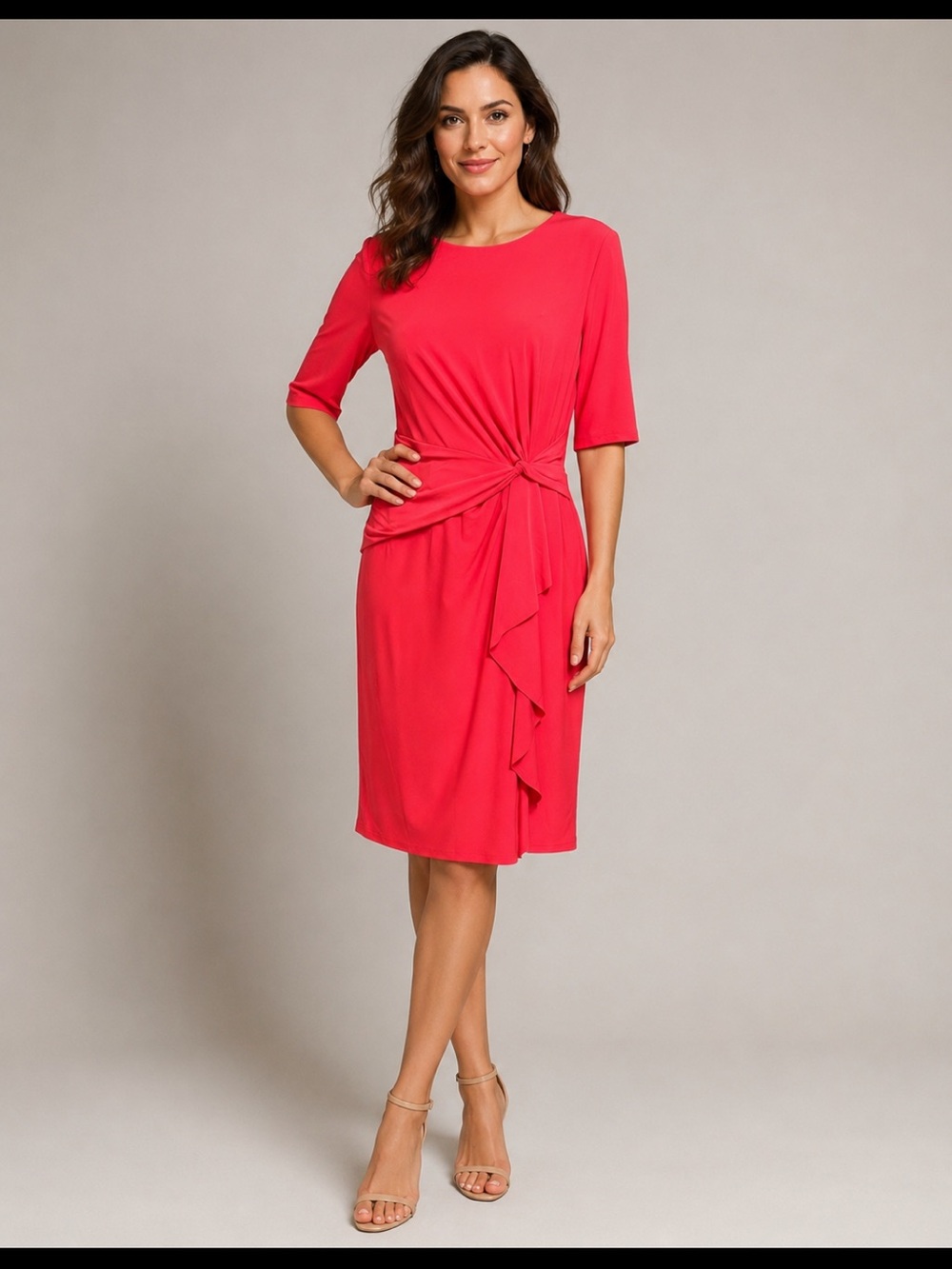 Ralph Lauren Red Ruffle Midi Dress (NWT)